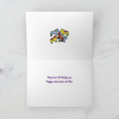 Lila Pferde Geburtskarte Karte (Innenseite)