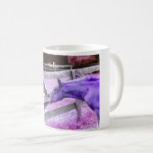 Lila Pferde sagen Hallo Tasse (VorderseiteRechts)