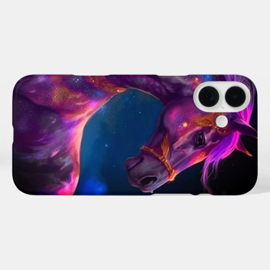 Lila Pferdeschlitten Case-Mate iPhone Hülle (Rückseite (Horizontal))