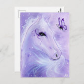 lila Pferdeschmetterling Postkarte (Vorne/Hinten)