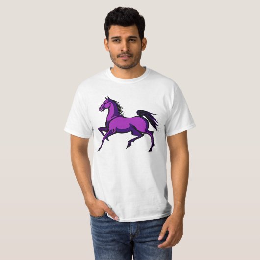 Lila PferdeShirt T-Shirt (Vorne ganz)