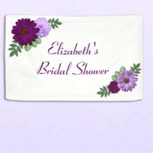 Lila Pfingstrosen-Blumen-Braut-Show Banner