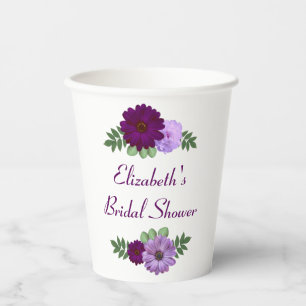 Lila Pfingstrosen-Blumen-Braut-Show Pappbecher