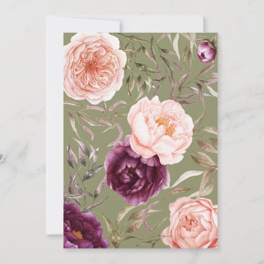 Lila + Pfirsichblüte, Kürbisfall Babydusche (Rückseite)