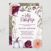 Lila + Pfirsichblüte, Kürbisfall Babydusche (Vorne/Hinten)