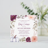 Lila + Pfirsichblüte, Kürbisfall Babydusche (Stehend Vorderseite)