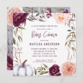 Lila + Pfirsichblüte, Kürbisfall Babydusche (Vorne/Hinten)