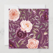 Lila + Pfirsichblüte, Kürbisfall Babydusche (Rückseite)