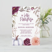 Lila + Pfirsichblüte, Kürbisfall Babydusche (Stehend Vorderseite)