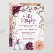 Lila + Pfirsichblüte, Kürbisfall Babydusche (Vorne/Hinten)