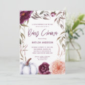 Lila + Pfirsichblüte, Kürbisfall Babydusche (Stehend Vorderseite)