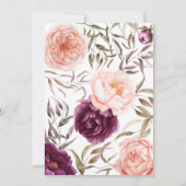 Lila + Pfirsichblüte, Kürbisfall Babydusche (Rückseite)