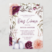 Lila + Pfirsichblüte, Kürbisfall Babydusche (Vorne/Hinten)