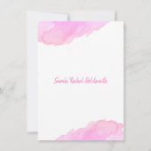 Lila Pfirsichfarben Pfirsichstern BAT MITZVAH Einladung (Rückseite)