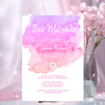 Lila Pfirsichfarben Pfirsichstern BAT MITZVAH Einladung<br><div class="desc">Schöne religiöse jüdische Bat Mitzvah Einladungskarten. Helle Aquarellpfirsich,  pink und leicht lila mit Stern von David in Weiß. Moderne Drehbücher. 'Wird an die TORAH als Bar Mitzvah gerufen'. Perfekt für 12-jährige Tochter,  Mädchen. Einfach zu bearbeiten - einfach Ihre Informationen / Text hinzufügen.</div>