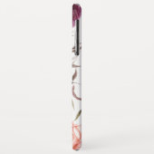 Lila + pfirsichfarbenes Blumenfallmonogramm Case-Mate iPhone Hülle (Hinten/Links)