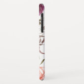 Lila + pfirsichfarbenes Blumenfallmonogramm Case-Mate iPhone Hülle (Hinten/Links)