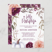 lila Pfirsichkürbis zum Herbst Babydusche (Vorne/Hinten)