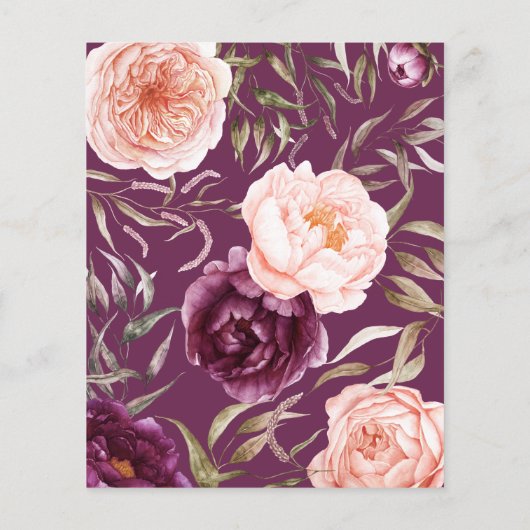 lila Pfirsichkürbis zum Herbst Babydusche (Rückseite)