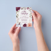 lila Pfirsichkürbis zum Herbst Babydusche Flyer (Gruppe)