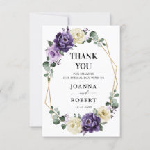 Lila Pflaume Ivory Gold Floral Geometric Wedding