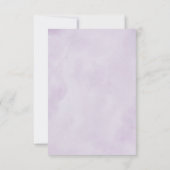 Lila Pflaume Ivory Gold Floral Geometric Wedding RSVP Karte (Rückseite)