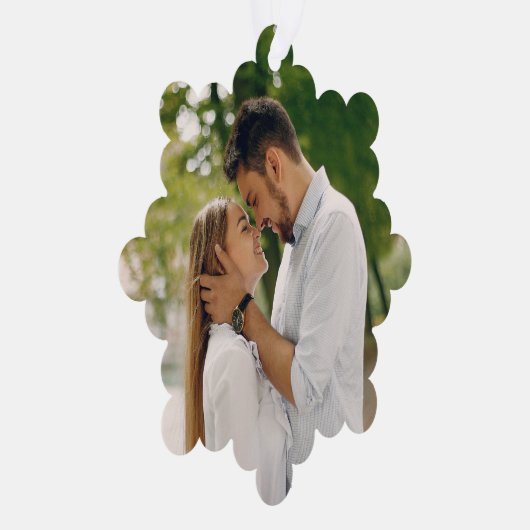 Lila Pflaume Rosa Foto Ornament Karte (Rechts)