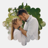 Lila Pflaume Rosa Foto Ornament Karte (Vorderseite)