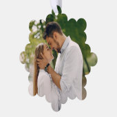 Lila Pflaume Rosa Foto Ornament Karte (Linke Ecke)