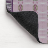 Lila Pflaume und Mauve Gemustert Mousepad (Ecke)