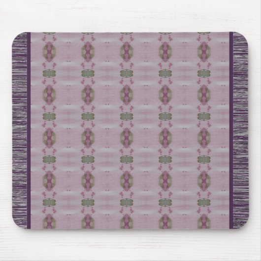 Lila Pflaume und Mauve Gemustert Mousepad (Vorne)
