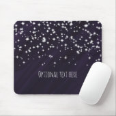 Lila Pflaume und Sparkle Stars Elegante Glamour Mousepad (Mit Mouse)