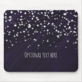 Lila Pflaume und Sparkle Stars Elegante Glamour Mousepad (Vorne)