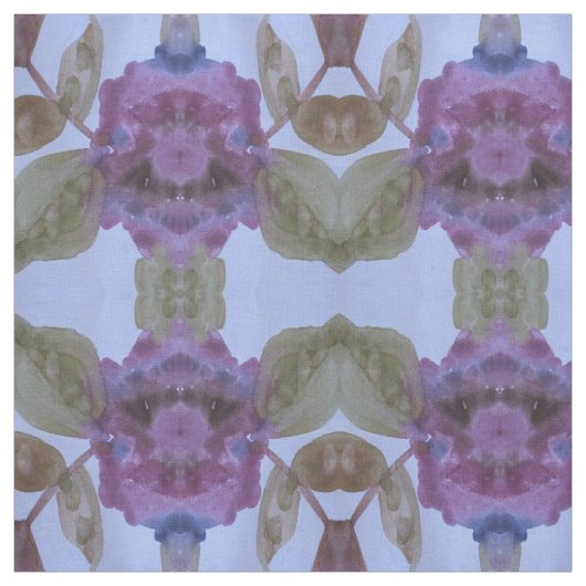 Lila Pflaumen und Oliven grün und blau Stoff (Muster)