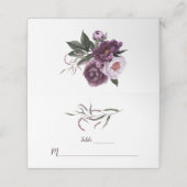 Lila Pflaumenbaumplantagen Platzkarten (Außenseite Aufgefaltet)