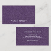 Lila Pflaumenblätter Beruflich Minimalistisch Visitenkarte (Vorne/Hinten)