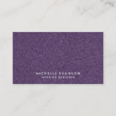 Lila Pflaumenblätter Beruflich Minimalistisch Visitenkarte (Vorderseite)