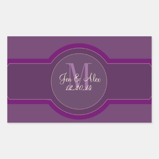 Lila Pflaumenblätter Rechteckiger Aufkleber (Vorderseite)