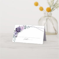 Lila Pflaumenblüten Geometrische Hochzeit
