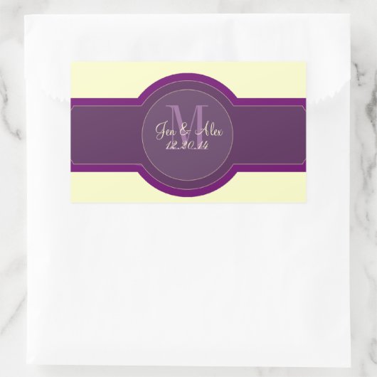 Lila Pflaumencreme Rechteckiger Aufkleber (Tasche)