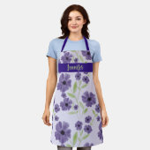 Lila Pflaumendesign Schürze (Getragen)