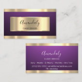 Lila Pflaumengoldnägel, Beruflich Visitenkarte (Vorne/Hinten)