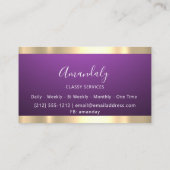 Lila Pflaumengoldnägel, Beruflich Visitenkarte (Rückseite)