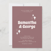 Lila Pflaumenhochzeit Einladung (Vorderseite)