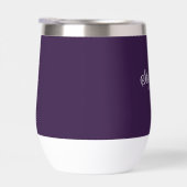Lila Pflaumenname Moderne Elegante Monogramm Boho (Rechts)