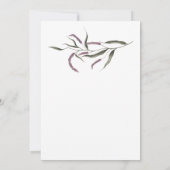 Lila Pflaumenpink-Aquarellblume Hochzeit #3 Einladung (Rückseite)