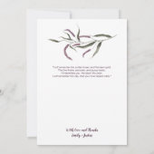 Lila Pflaumenrosa Peonies Foto Danke, Cards Dankeskarte (Rückseite)