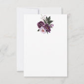 Lila Pflaumenrosa-Peonies Hochzeit Vielen Dank Dankeskarte (Rückseite)