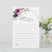 Lila Pflaumenrot Rosen Brautparty Beratung (Stehend Vorderseite)