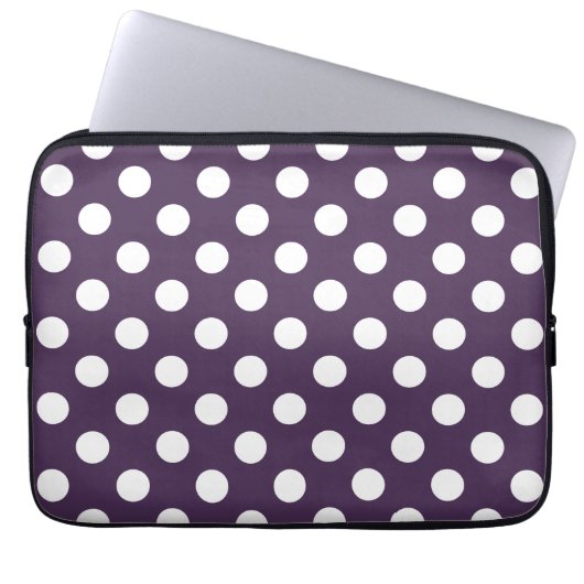 Lila Pflaumenspalte Laptopschutzhülle (Vorderseite)